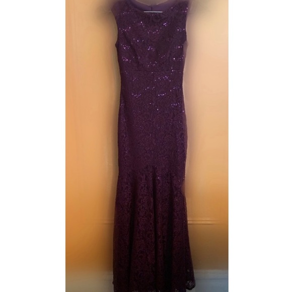 Plum lace sequence dress - Picture 1 of 3